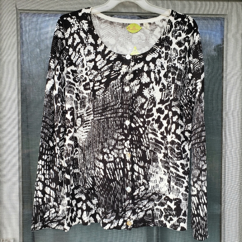 Prima Bella Rhinestone Cardigan XL NWT